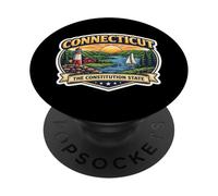 Connecticut : The Constitution State, Souvenir, Visiteur, Voyageur PopSockets PopGrip Adhésif