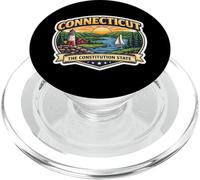Connecticut : The Constitution State, Souvenir, Visiteur, Voyageur PopSockets PopGrip pour MagSafe