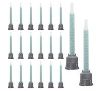 CONNECTION 20 Pièces Buse Bi Composant 1:1 Buse De Mélange Statique Tube De Mélange Époxy Mélangeur Statique Pour Pistolet à Colle Plastique Pistolet Colle Bi-Composant pour Métal Bois Maçonnerie