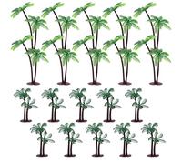 CONNECTION 20 Pièces Modèle de Paysage Palmiers Miniatures 14/8.5 cm Palmiers Modèle Cocotier Mini en Plastique Palmier pour DIY Paysage Table de Sable Jardins Miniatures Décoration de Gâteaux