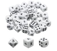 CONNECTION 30 Pièces Cube D'enseignement 15mm Jeu de Dés en Acrylique Dés Mathématiques 10 Dés à Points 10 Dés D'opération Mathématique 10 Dés 10 Faces pour Enfants Enseignant Enseignement De Classe
