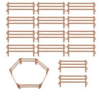 CONNECTION 40 Pièces Grande Jouets de Clôture pour Chevaux 16 x 7 x 1cm Cheval Corral ClôTures Mini Clôture de Ferme Clôture Jouet Ferme ModèLe De ClôTure Cheval pour Animaux Écurie Grange Ferme