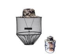 CONNECTION Gris Camouflage Chapeau Anti Moustique Chapeau Moustiquaire Pliable Chapeau Anti-Moustiquaire Chapeau Apiculteur pour Jardinage,Camping,Randonnée,Pêche,Amateurs de Plein Air