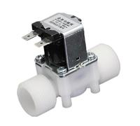 Connection size 3/4" Plastic solenoid valve DC 12V AC 220V Water Valve Small flow wholesale is morn cheap NC/NO(Non-pressure,12V_OPEN)