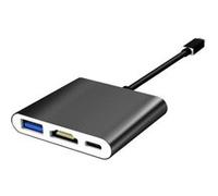 Connectique Câble & adaptateur USB / FireWire Adaptateur USB-C / HDMI / USB 3.0 Noir pour Nintendo Switch ou MacBook Noir G
