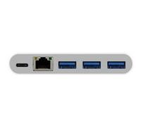 Macally UC3HUB3GBC adaptateur USB-C 3.1 vers 3 ports USB-A, 1 port Gigabit Ethernet et 1 port de charge USB-C