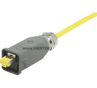 Connectique Han® 3 A RJ45 10 G HARTING 09451151560 RJ45 mâle, droit Pôle: 8 pôles noir 1 pc(s)