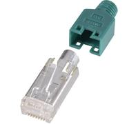 Connectique RJ45, blindé CAT5e Hirose Electronic HRS8GN10 RJ45 mâle, droit Pôle: 8P8C vert 10 pc(s)