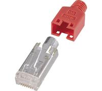 Connectique RJ45, blindé CAT5e Hirose Electronic HRS8RT10 RJ45 mâle, droit Pôle: 8P8C rouge 10 pc(s)