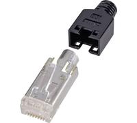 Connectique RJ45, blindé CAT5e Renkforce H9540.4-10 RJ45 mâle, droit Pôle: 8P8C noir 10 pc(s)