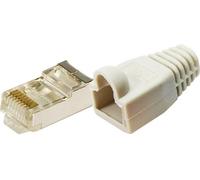 Connectique RJ45 CAT 5e, blindé LogiLink MP0011 RJ45 mâle, droit Pôle: 8P8C gris 100 pc(s)