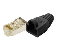 Connectique RJ45 CAT 5e, blindé LogiLink MP0012 RJ45 mâle, droit Pôle: 8P8C noir 100 pc(s)