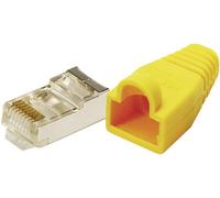 Connectique RJ45 CAT 5e, blindé LogiLink MP0015 RJ45 mâle, droit Pôle: 8P8C jaune 100 pc(s)