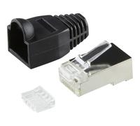 Connectique RJ45 CAT 6, blindé LogiLink MP0022 RJ45 mâle, droit Pôle: 8P8C noir