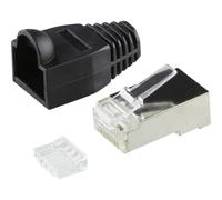 Connectique RJ45 CAT 6, blindé LogiLink MP0022 RJ45 mâle, droit Pôle: 8P8C noir 100 pc(s)