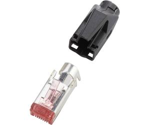 Connectique RJ45 TM21 CAT 6, blindé Renkforce H9561.4-10 RJ45 mâle, droit Pôle: 8P8C noir 10 pc(s)