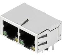Connectique RJ45 Weidmüller RJ45G1 R12D 3.3EG/Y TY 2544500000 RJ45 embase femelle horizontale argent, noir 80 pc(s)