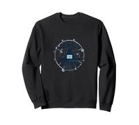 Connectivité numérique des Travailleurs à Distance Sweatshirt, Unisexe pour Adultes, Noir, L