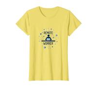 Connectivité numérique des Travailleurs à Distance T-Shirt, Femme, Citron, XXL