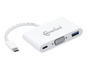 Connectland AD-USB-C-to-VGA-A-C-Box Adaptateur USB Type-C