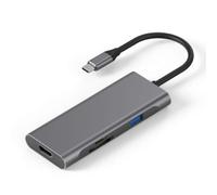Connectland Adaptateur USB-C 7 en 1 (HDMI 4K -Lecteur SD-Lecteur SD/TF -USB C PD - 3 USB A/F) en Aluminium