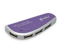 Connectland CL-U2KNHUB-4P Mini concentrateur USB 2.0 4 Ports en Forme de Couteau Violet