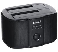 Connectland DOCK-CNL-GDPD05T-BLACK Station d'accueil PC USB 3.0 pour 2 disques durs SATA 3.5"/2.5" Noir