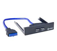 Connectland KIT-3.5''-USB-V3-2P Panneau 2 Port USB V3.0 Noir
