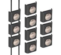 Connector de clôture Rod, connecteur de panneau de grille filaire 10x - Jointure robuste, connexion métallique pour le mur de la ferme ou de la zone publique