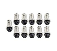 Connector GX20 Small Metal Aviation Socket 2/3/4/5/6/7/8Pin Cable Terminal Fixed Type And Butt Mobile Type Female&male NWPNLXEA(Female Head,Nero)