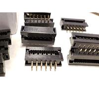 Connectors Pro Lot de 25 fiches IDC 2X6 12 broches 2,54 mm à pas de 0,1 mm pour câble plat de 1,27 mm, 25 broches FD 12P