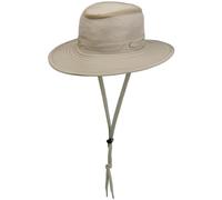 Conner Chapeau Tarpon Springs Floating Femme/Homme - de Safari en Tissu Pluie avec jugulaire, Passepoil Ete Printemps-ete - M (56-57 cm) Beige