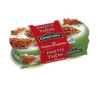 Connétable Emietté de thon au piment d'Espelette - Les 2 boîtes de 80g, 160g