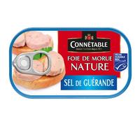 Connétable Foie de Morue nature MSC au sel de Guérande – 121 g