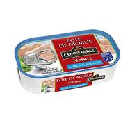 Connétable – Foie de morue nature au sel de Guerande – 121 g (lot de 4)