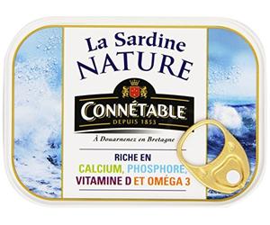 Connétable Sardine Nature 135 g - Lot de 6