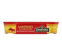 Connétable Sardines à l ancienne à l huile d olive vierge extra au piment decayenne, fort - La boîte de 87g net égoutté
