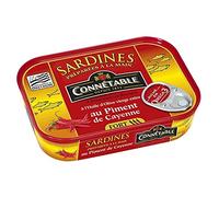 CONNETABLE - Sardines À L'Huile D'Olive Et Piment De Cayenne 135G - Lot De 4 - Vendu Par Lot