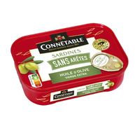 Connétable Sardines sans arêtes à l'huile d'olive vierge extra - La boîte de 98g net égoutté
