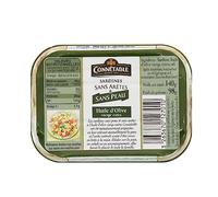 CONNETABLE - Sardines À L'Huile D'Olive Vierge, Sans Peau Ni Arêtes, 140g - Lot De 4