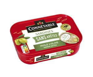 CONNÉTABLE Sardines Entières à l'Huile d'Olive Vierge Extra 140g