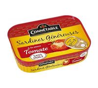 CONNETABLE - Sardines Généreuses À La Tomate 140G - Lot De 4