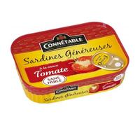 CONNETABLE - Sardines Généreuses À La Tomate 140G - Lot De 4