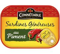 Connétable Sardines Généreuses au Piment La Boîte 140 g - Lot de 6