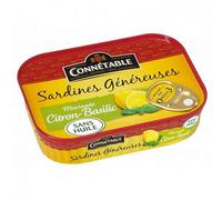 CONNETABLE - Sardines Généreuses Citron Basilic 140G - Lot De 4