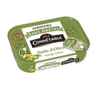 Connétable Sardines sans arêtes à l'huile d'olive vierge extra - La boîte de 98g net égoutté