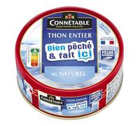 CONNETABLE - Thon Albacore Entier Au Naturel 100% Filets, Goût Authentique, Boîte 112G - Lot de 4