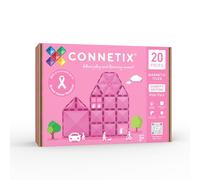 CONNETIX Tuiles magnétiques édition caritative Paquet Rose, 20 pièces