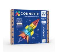 CONNETIX Tuiles Magnétiques Light Up Rocket Pack, 30 Pièces