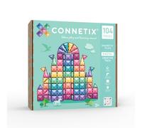 CONNETIX Tuiles Magnétiques Pack Créatif Pastel, 104 Pièces | Construisez des structures plus grandes et mondes imaginatifs avec des formes polyvalentes en pastel doux. Dès 3 ans.